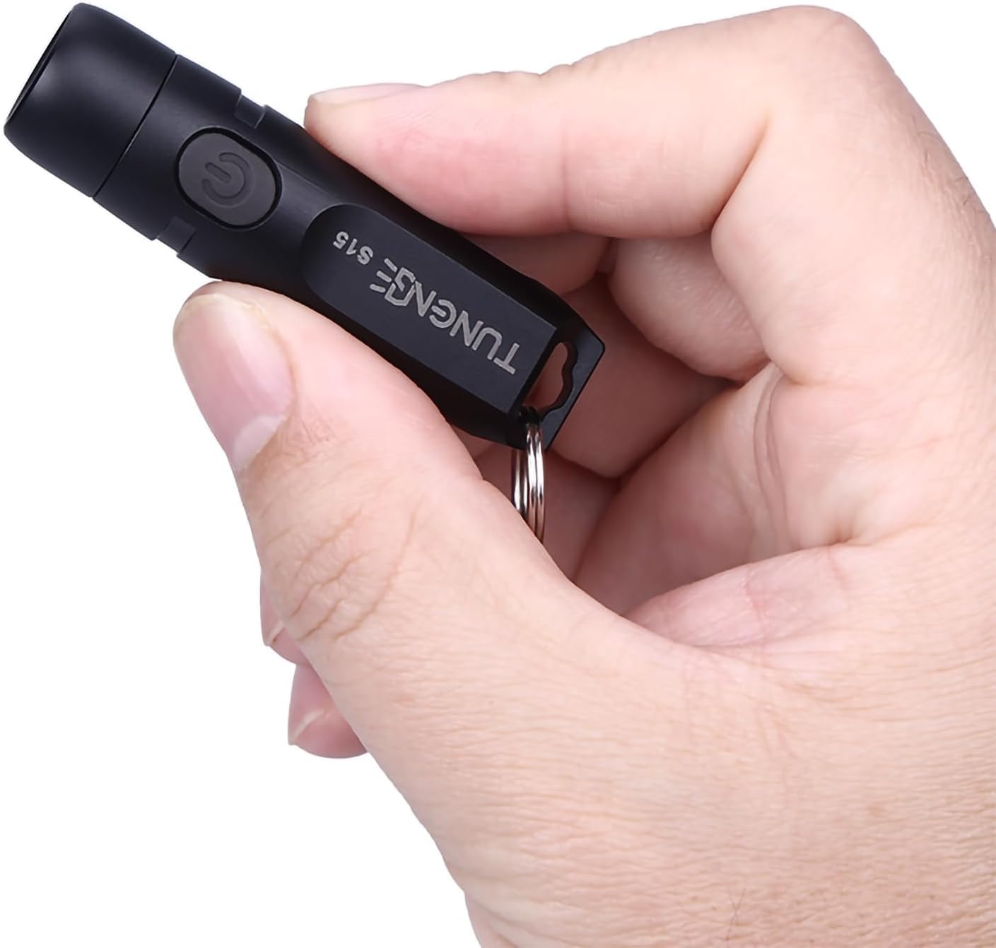 Detalle de TUNENGE S15-Black Rechargeable Keychain Flashlight, 650 Lumens