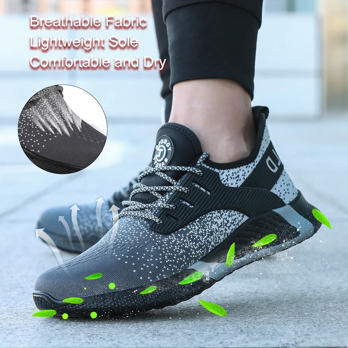 Detalle de TQGOLD Scarpe Antinfortunistiche da Ginnastica Unisex: leggerezza, comfort e protezione