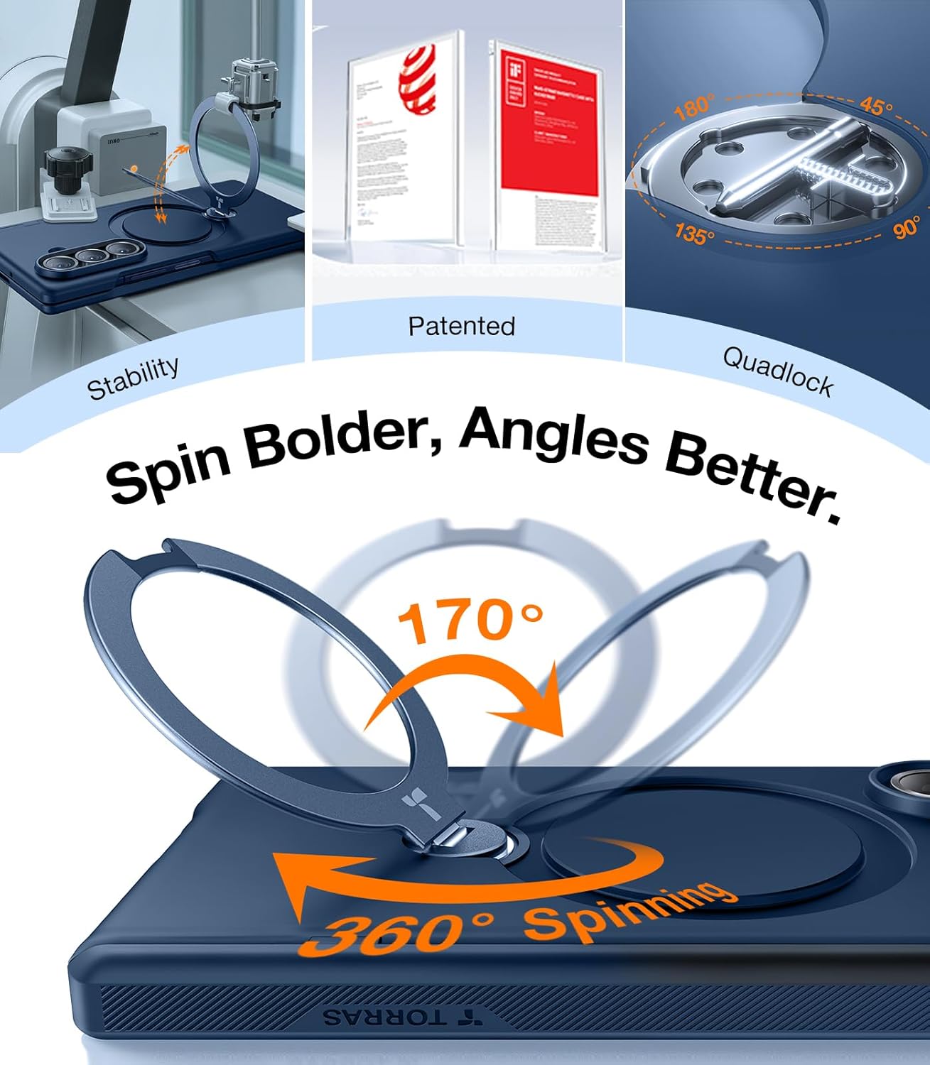 Thumbnail 2 de TORRAS 360 Spin Magnetic Stand for Galaxy Z Fold 7