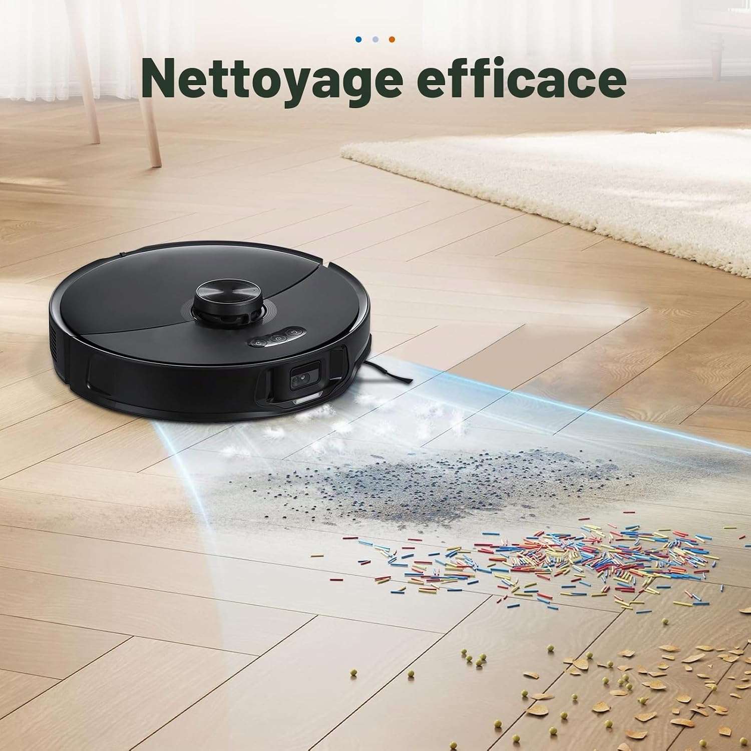 Detalle de Alloytool S8 MaxV dubbele hoofdborstels van rubber voor Roborock