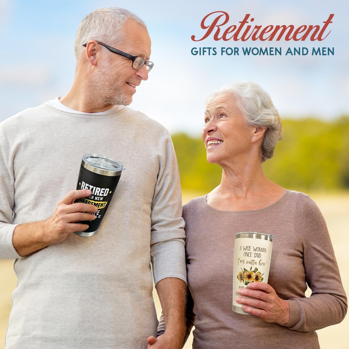 Detalle de CHOANG Retirement Gift for Woman 2026 — A Wise Woman Once Said Im Outta Here 20 oz Stainless Steel Tumbler