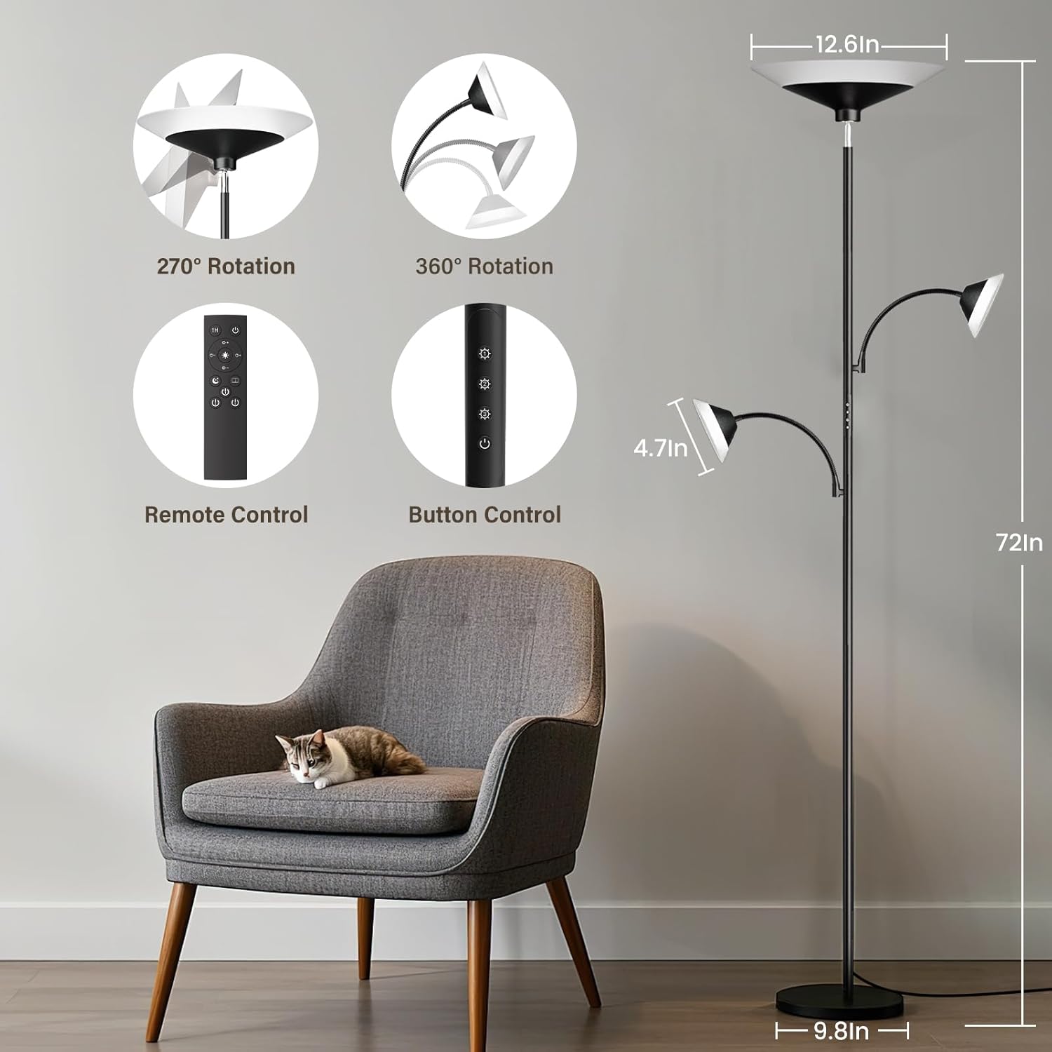 Detalle de SIBRILLE LED Floor Lamp 42W