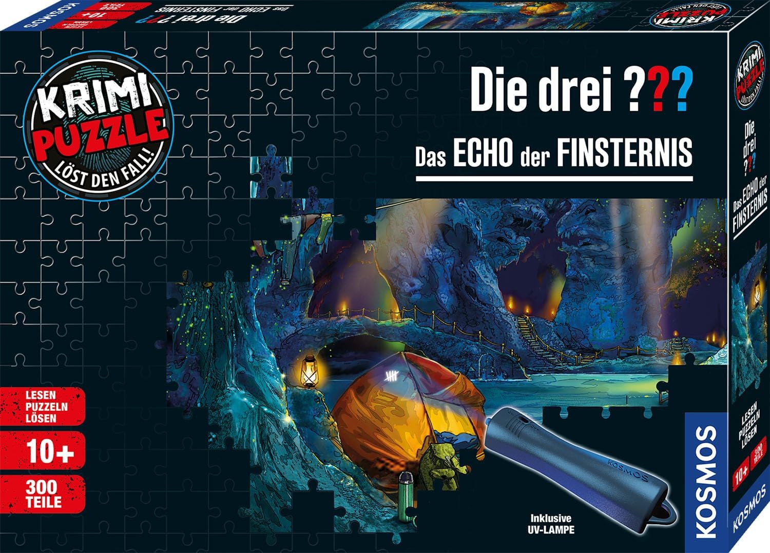Detalle de Die drei ??? Krimi-Puzzle – Das Echo der Finsternis (KOSMOS 684464)