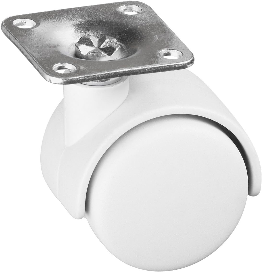 Meister Double rôle Ø 40 mm – Roulettes plaque 38 x 38 mm, 360° orientables, capacité 20 kg