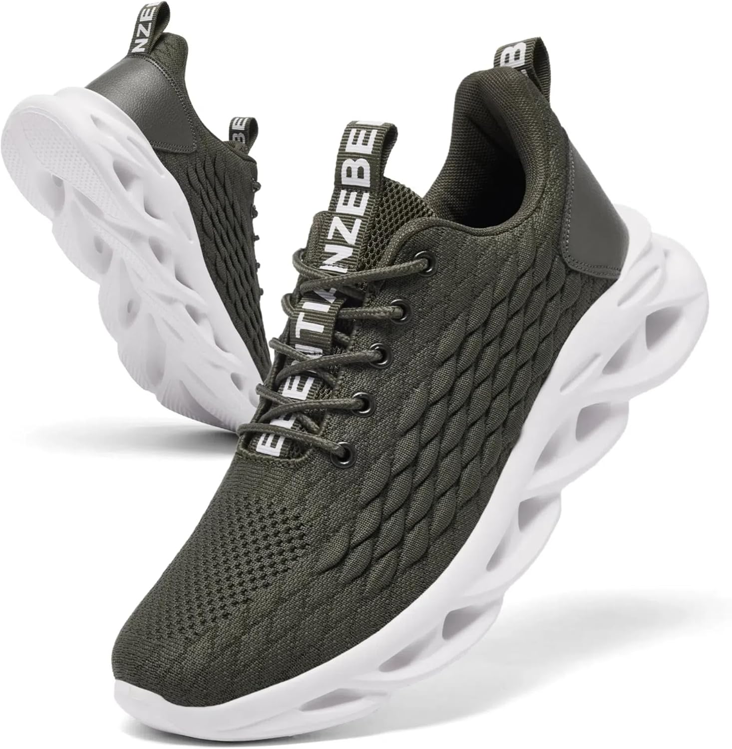 Detalle de TIANZEBEN Herren Sneaker Turnschuhe für Fitness, Lauf- & Walkingsport – atmungsaktiv und leicht