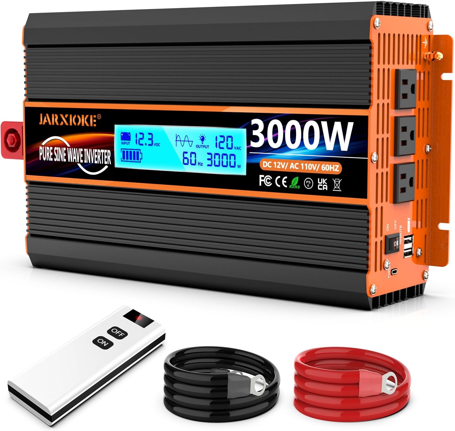 Detalle de 3000W Pure Sine Wave Power Inverter 12V to 120V