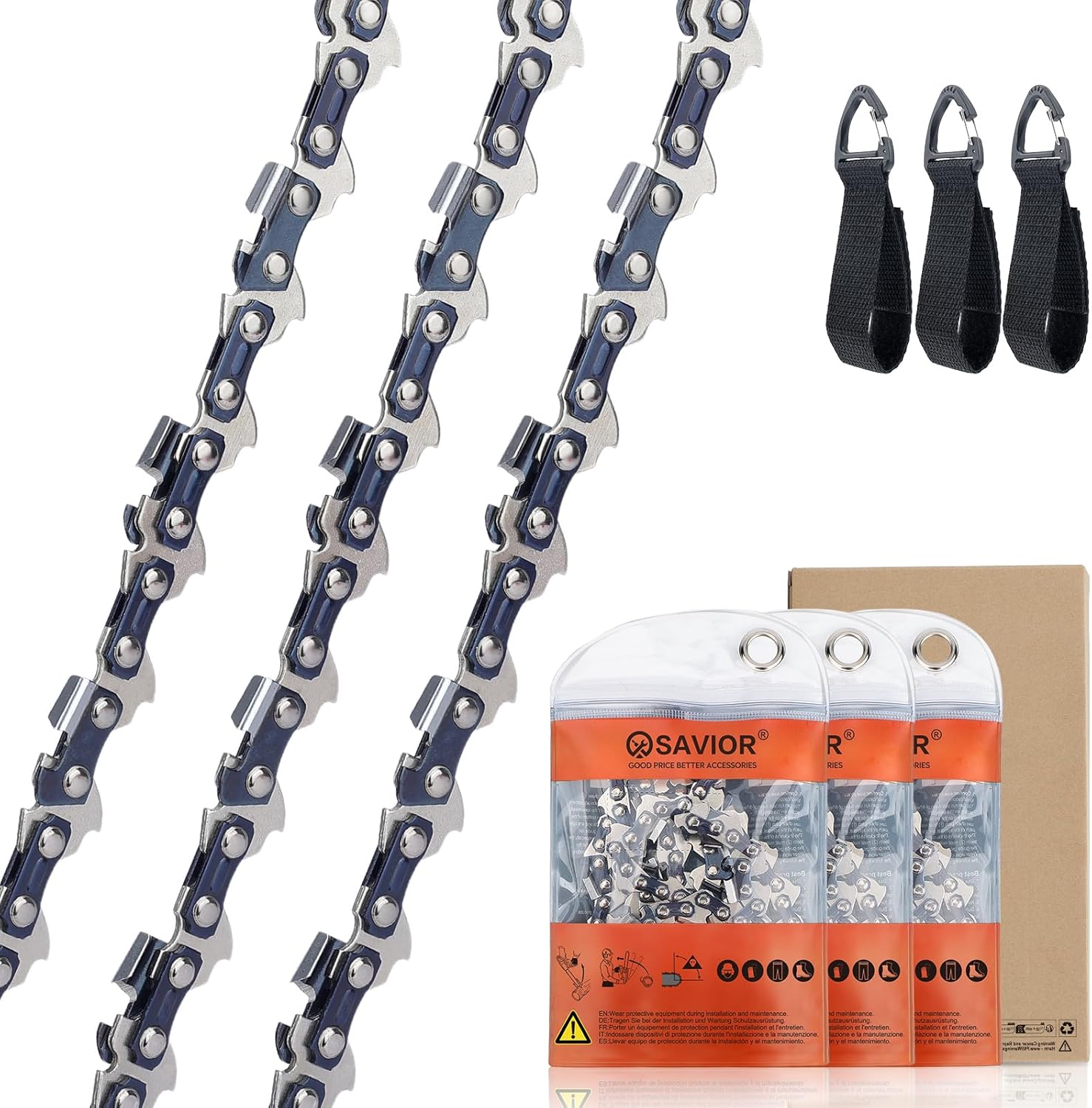 Thumbnail 6 de SAVIOR WA0142 Sägeketten (4 Stück) für Akku-Kettensägen mit 5-Zoll-Schiene, .300"LP, 1,1 mm, 28 Treibglieder