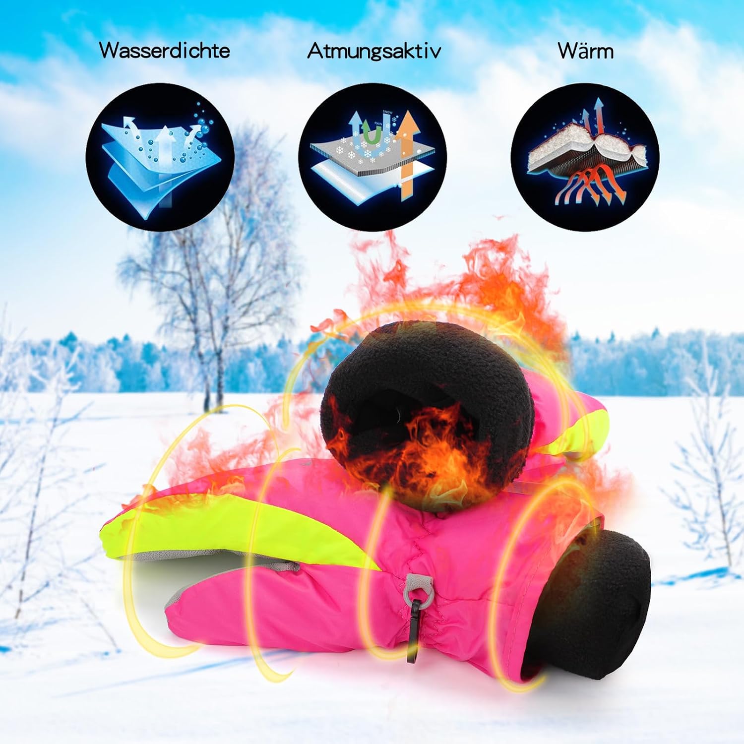 Thumbnail 2 de TBoonor Winterhandschuhe Kinder wasserfest