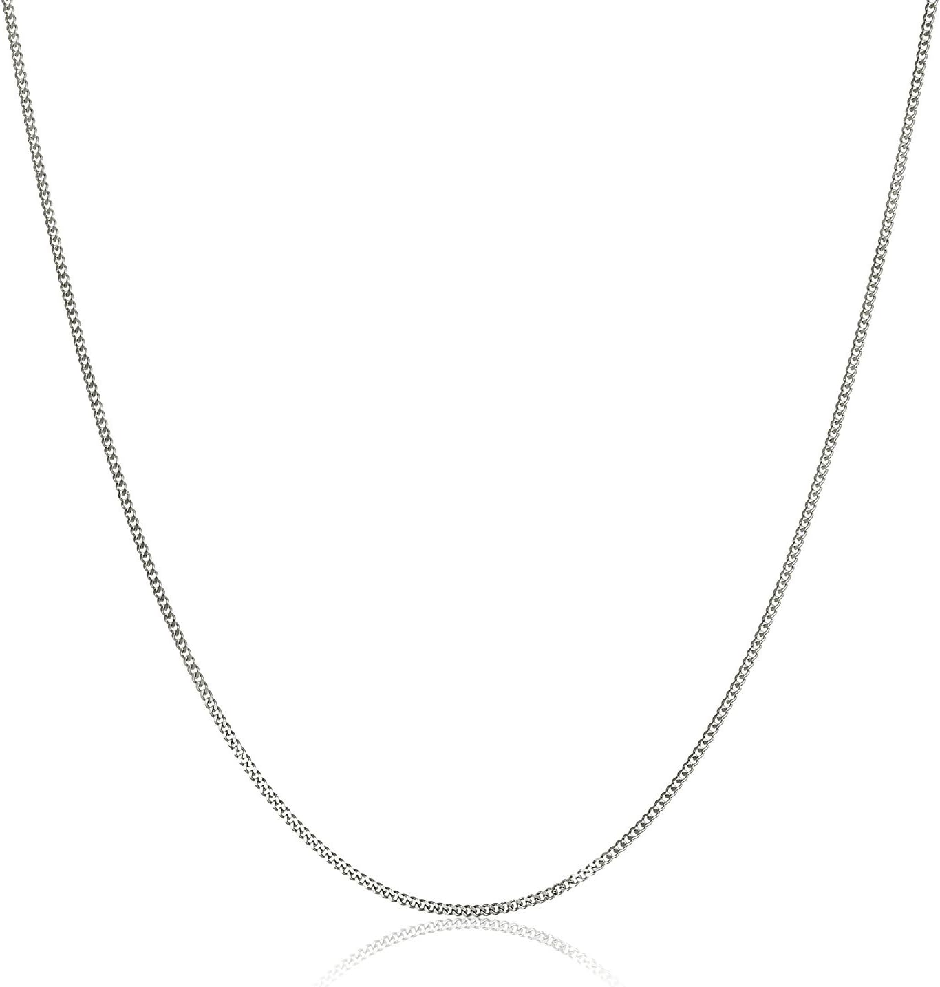 Thumbnail 1 de PRINS JEWELS 14 Carats 585 Chaîne Gourmette Fine en Or Blanc – Largeur 1 mm