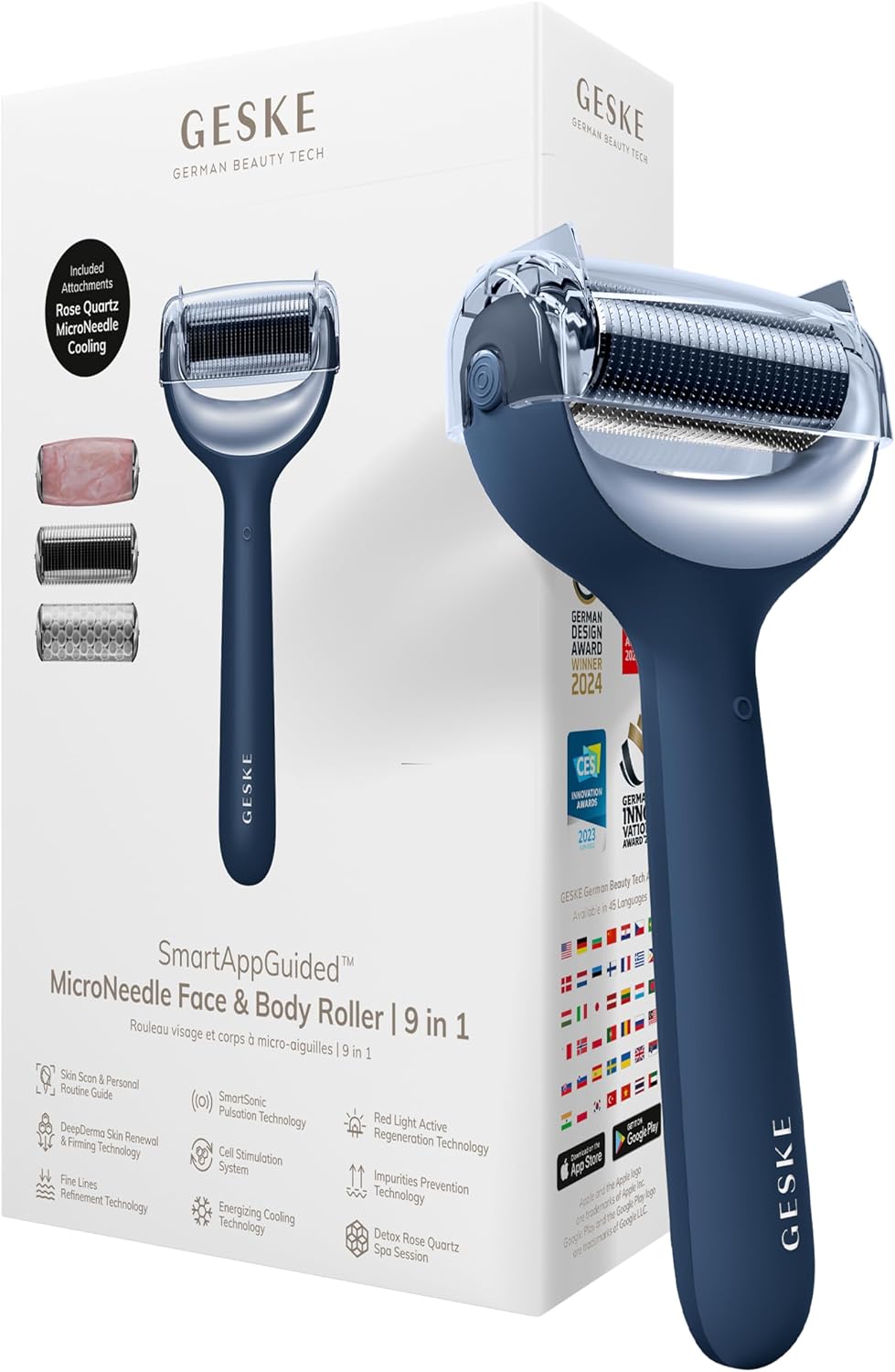 Imagen de GESKE SmartAppGuided MicroNeedle Roller 9-en-1: beauté guidée et éthique de soin en OfertitasTOP