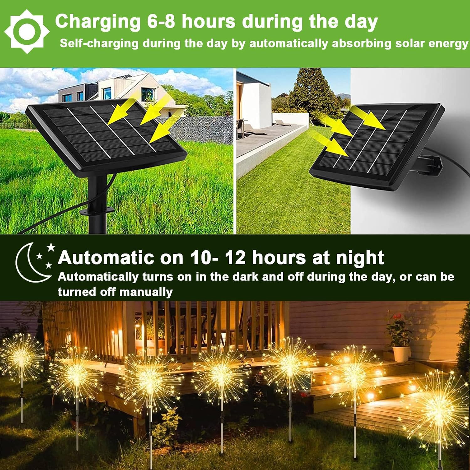 Detalle de yowin Firework Solar Lights 480 LED