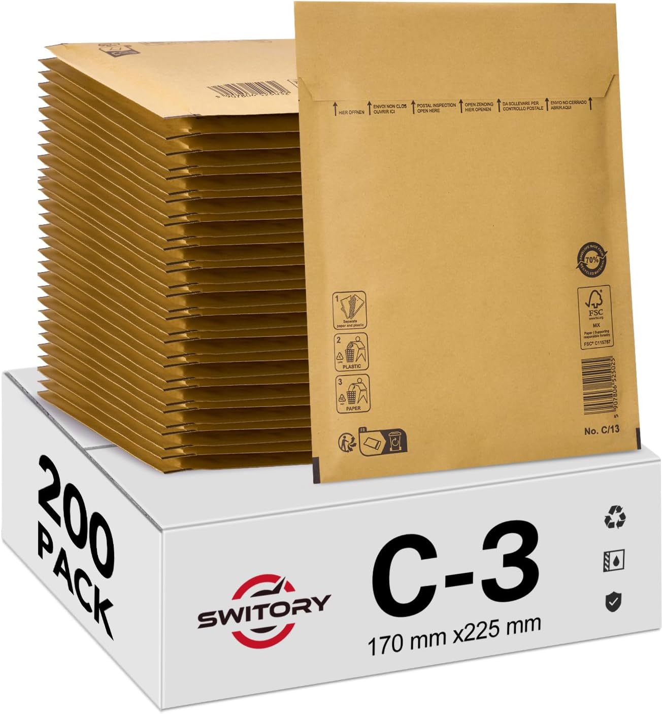 Thumbnail 6 de Switory G7 (250 x 350 mm) Luftpolsterumschläge 25 Stück 📦