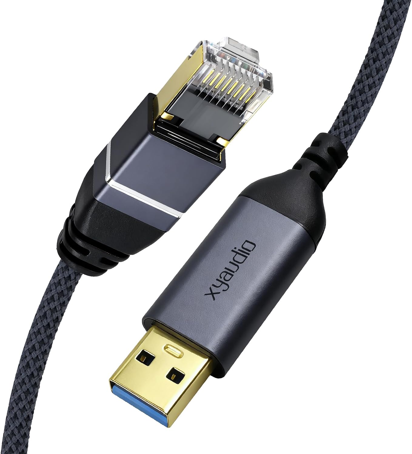 xyaudio USB-C to Ethernet Cable: Slim Gigabit LAN Adapter for Mac, iPad, and Galaxy Laptops