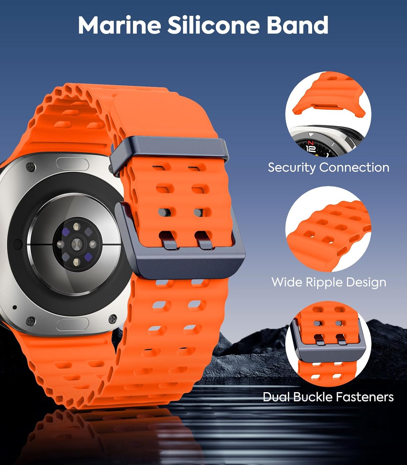 Detalle de MoKo Sport Strap for Samsung Galaxy Watch Ultra 47mm