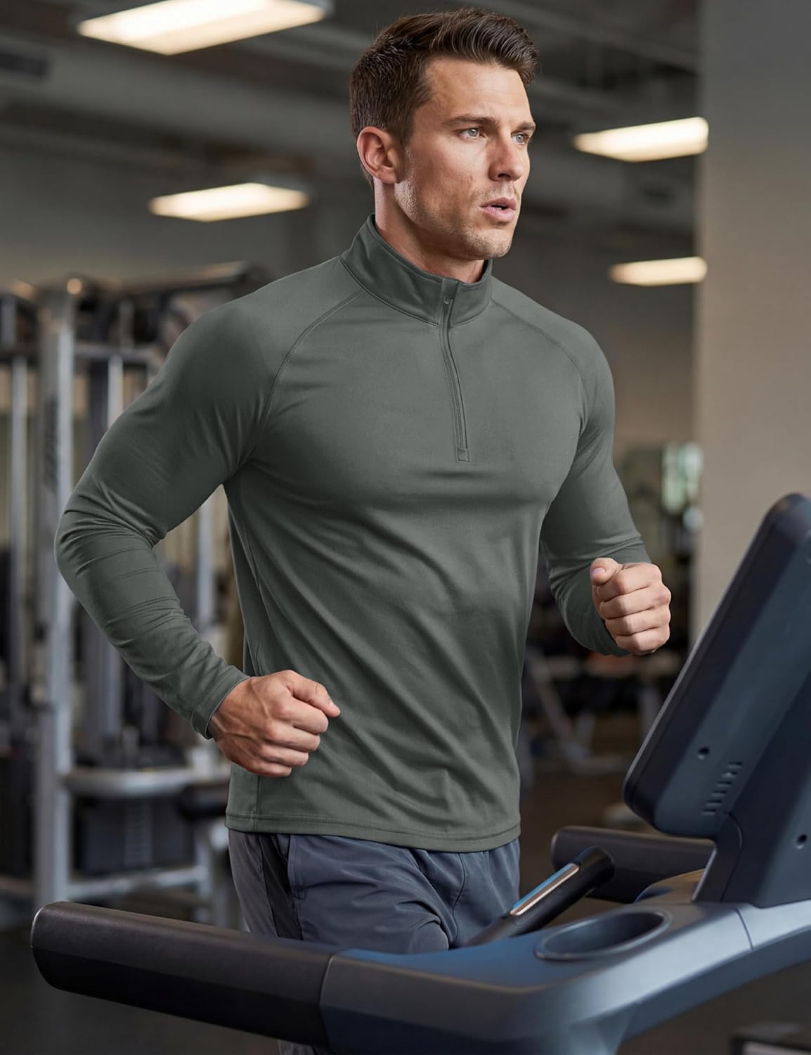Thumbnail 2 de MAGCOMSEN T-Shirt manches longues homme à 1/4 zip anti-UV UPF 50+ (running & fitness)