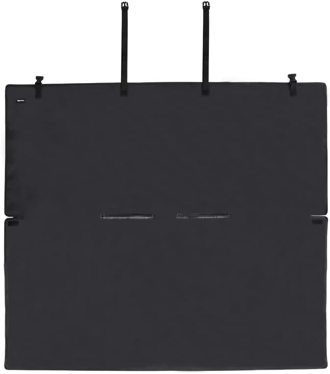 Detalle de Amazon Basics Waterproof Car Back Bench Seat Cover for Pets – 56 x 47 inches (119 x 142 cm), Black