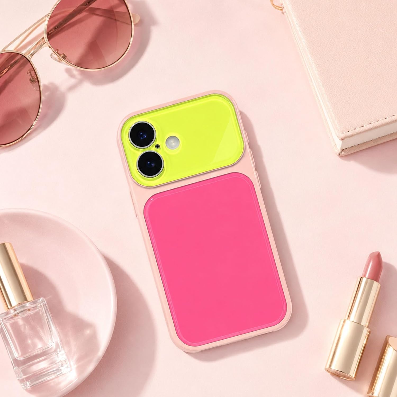Thumbnail 4 de EKELYVIA iPhone 17 Case, Pink TPU with Contrast Colors and Raised Bezels