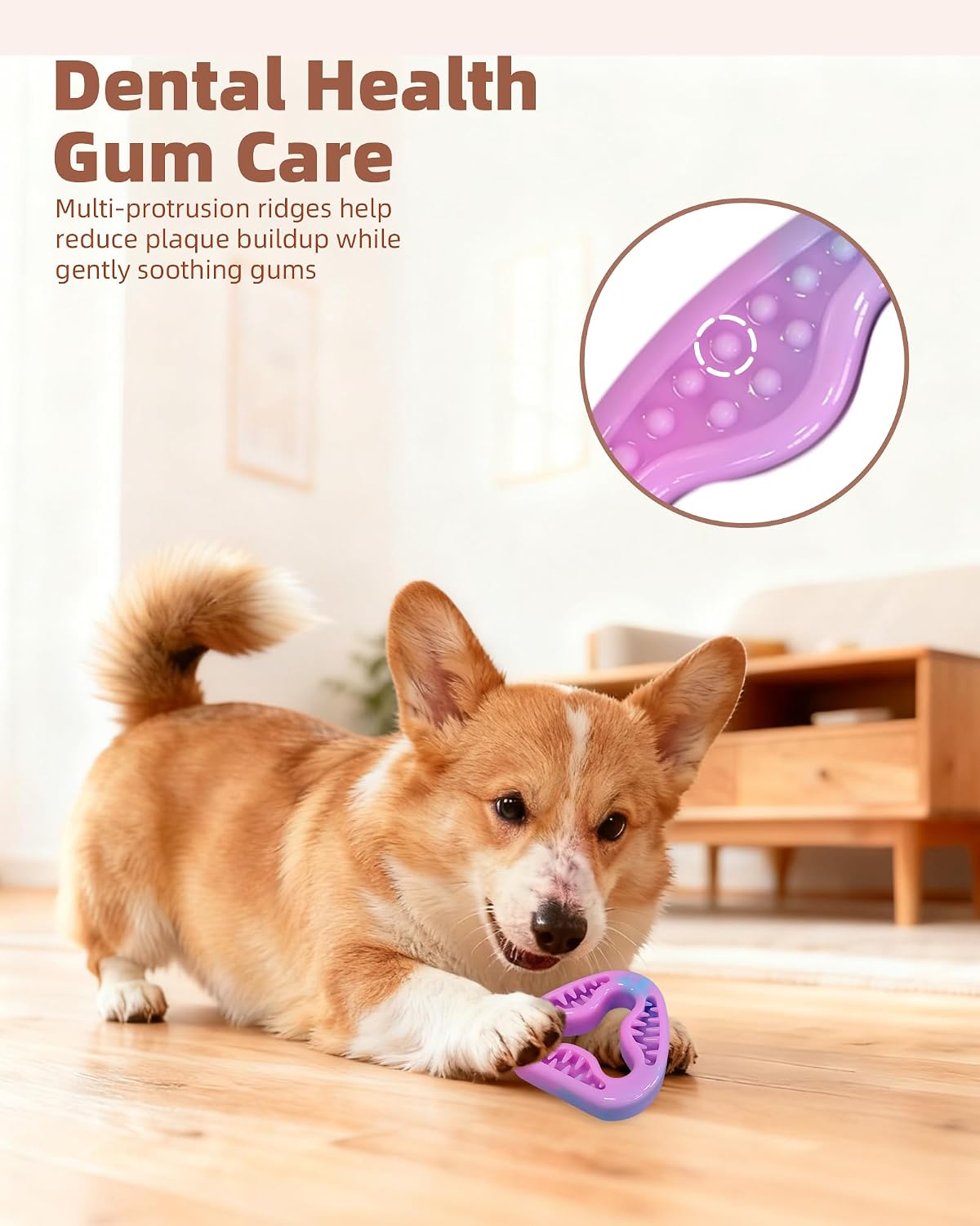 Thumbnail 3 de ETIALURE Pink Puppy Teething Toys: Chew Toy & Slow Feeder for Small Dogs