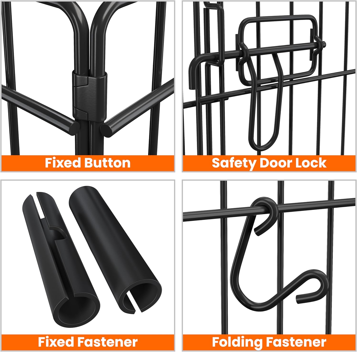 Thumbnail 4 de Yaheetech Recinto per cani 8 pz 61 x 76 cm in ferro, modulare per interno ed esterno