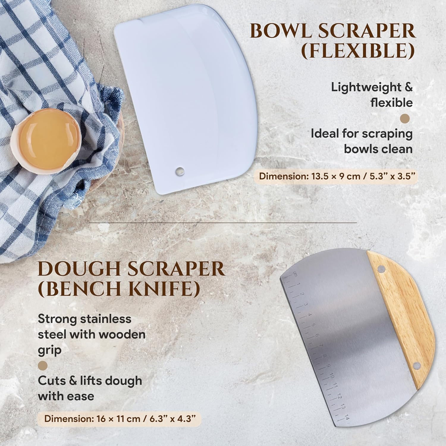 Thumbnail 6 de U Select Sourdough Starter Kit Bread Proofing Basket Set