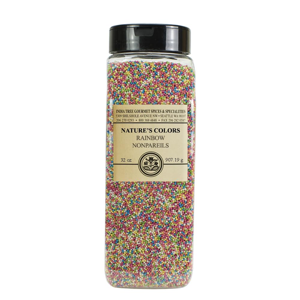 Detalle de India Tree Rainbow Nonpareils, 3 oz Jar