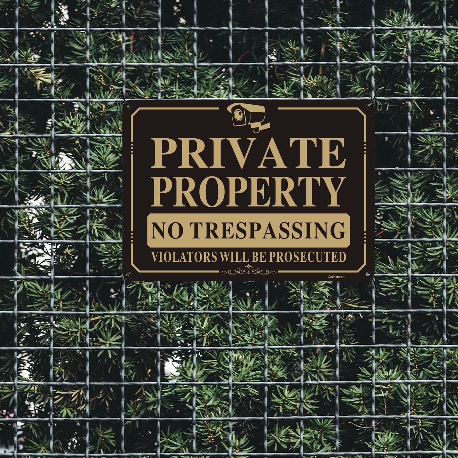 Detalle 1 de Ashoaza No Trespassing Signs, 10 x 7 Inch