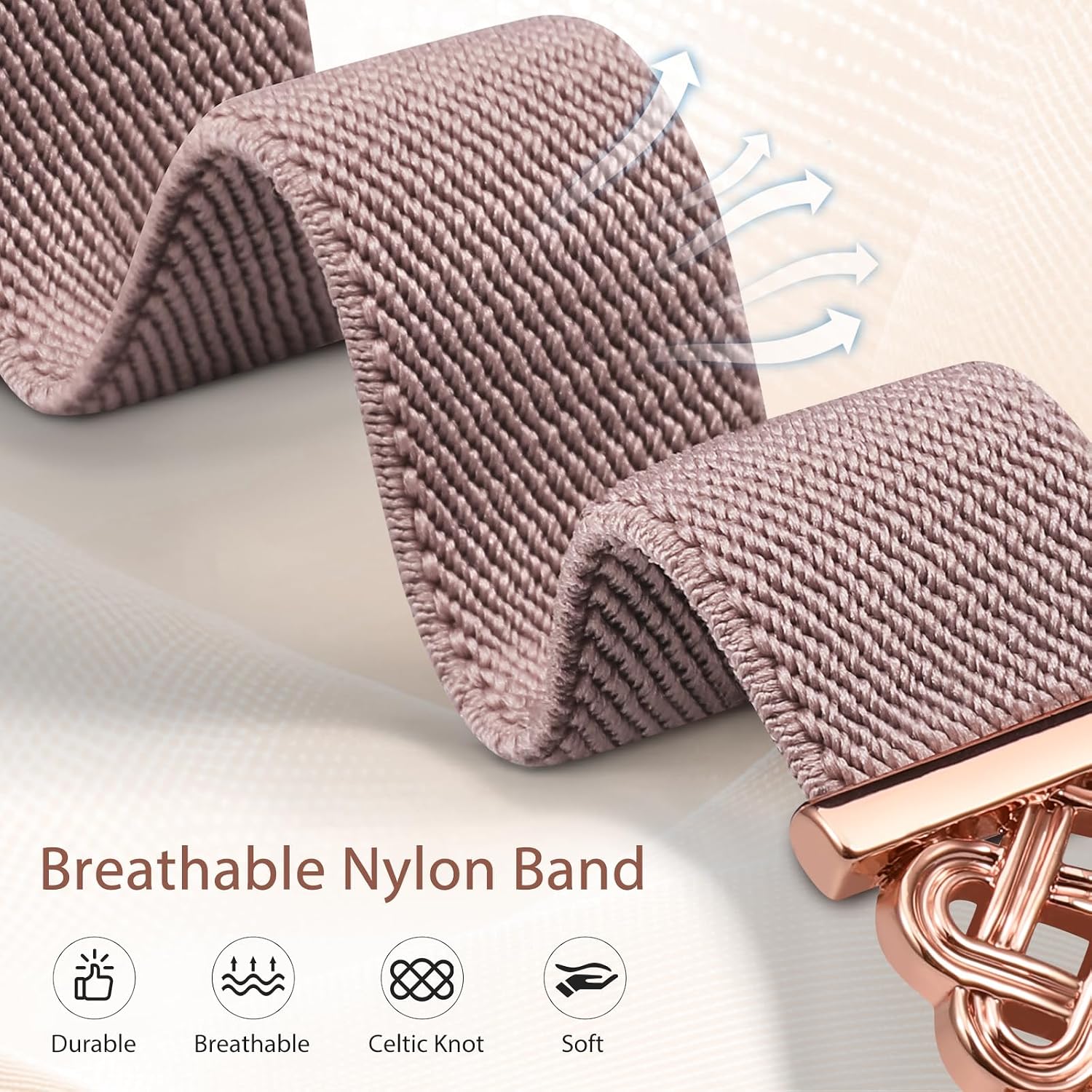 Thumbnail 3 de Minyee Magnetic Stretchy Band for Apple Watch (38/40/41/42/44/45/46/49mm) with Celtic Knot Nylon Strap
