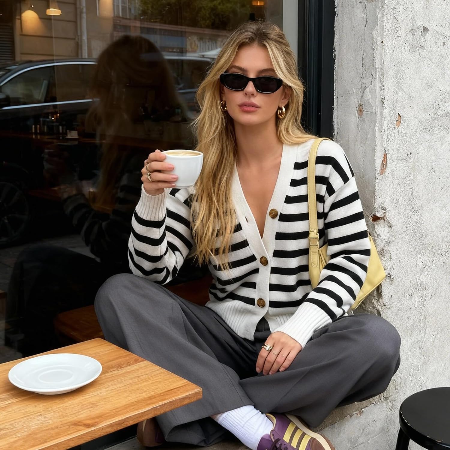 Thumbnail 2 de Truwelby V neck cardigan Long sleeve