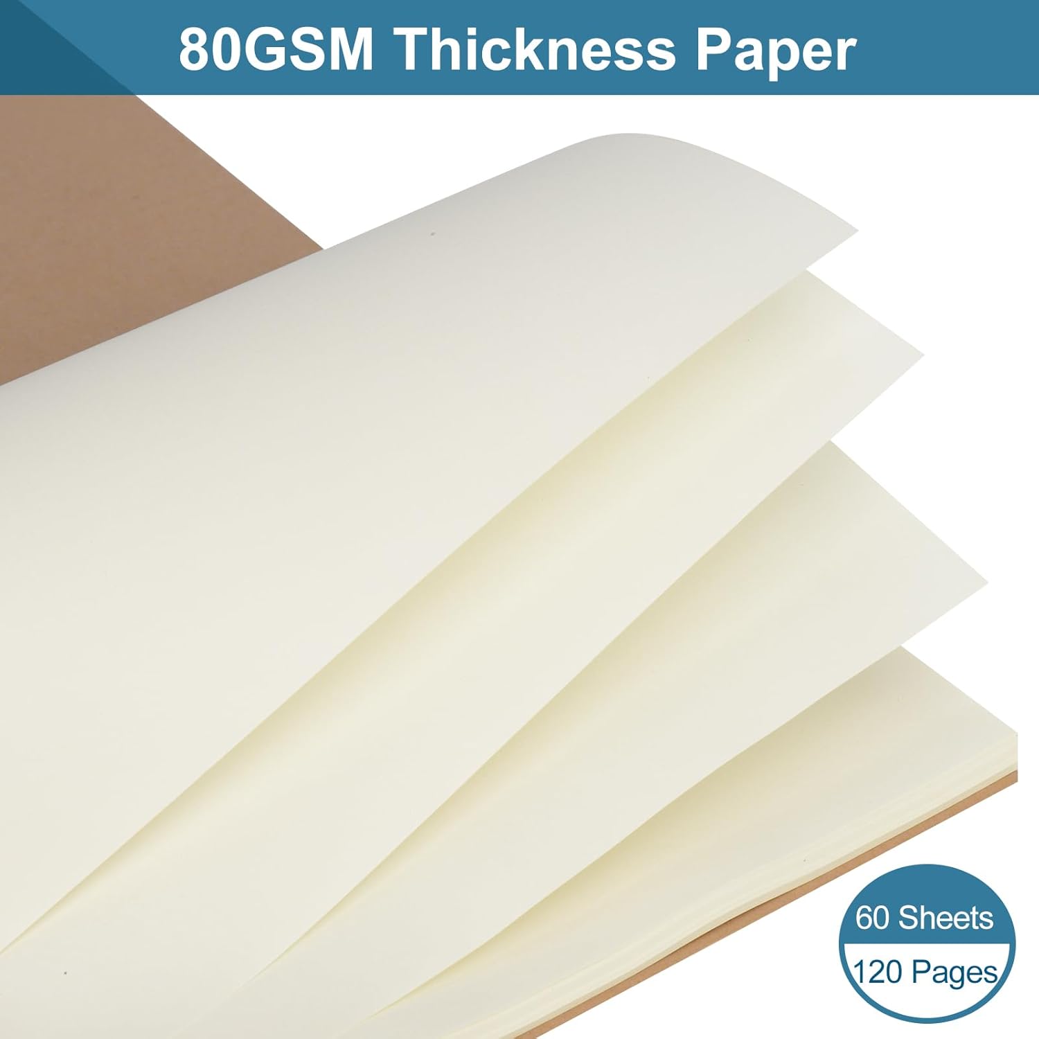 Detalle 2 de ZCZN A5 Plain Paper Spiral Notebooks (12-pack) – 60 sheets per notebook