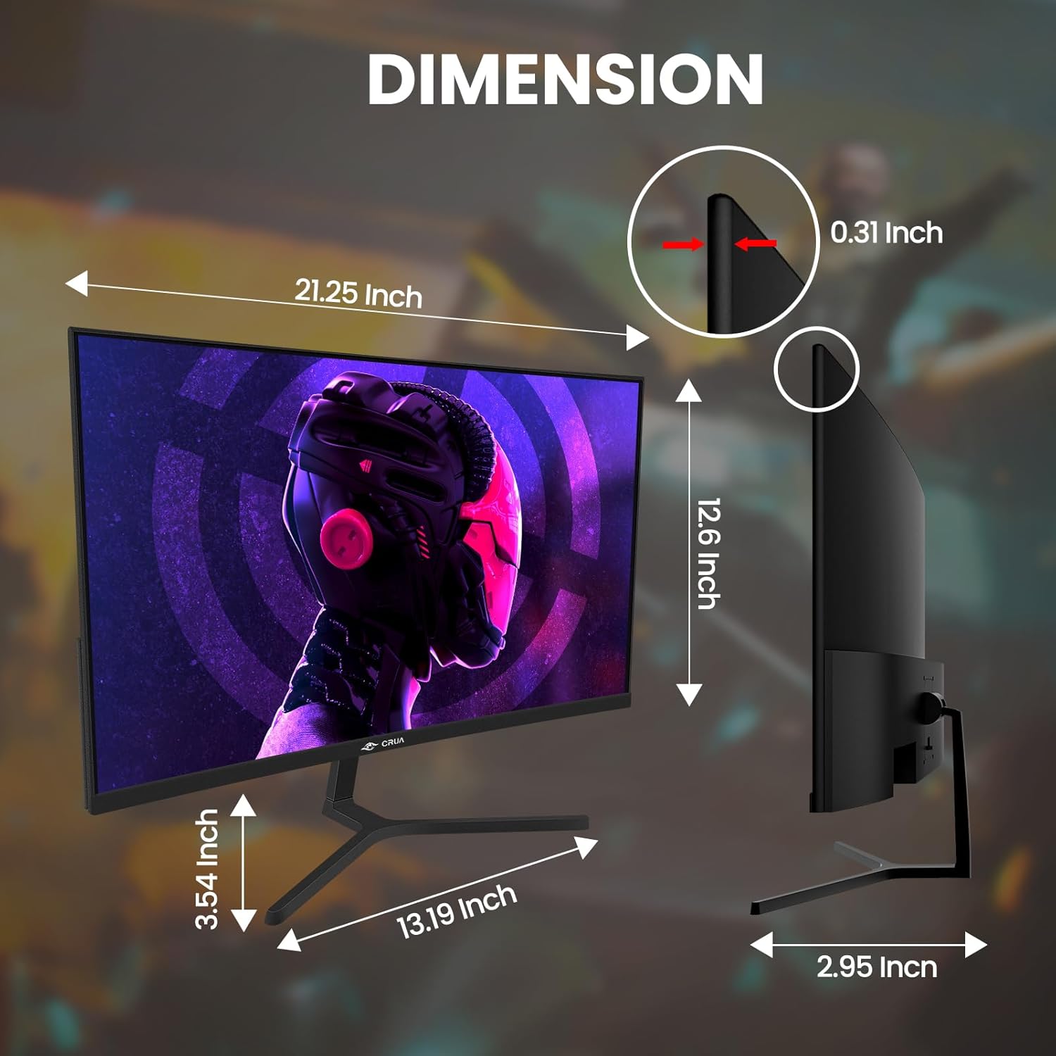 Thumbnail 5 de CRUA 24” Curved Gaming Monitor 180Hz