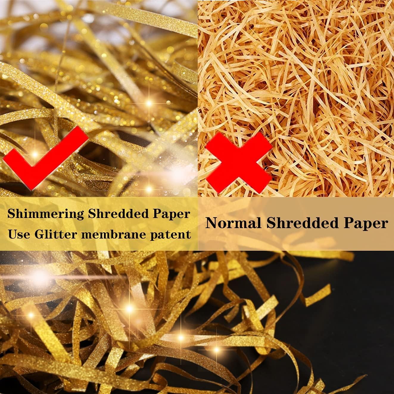 Detalle 2 de Glitter Shredded Tissue Paper 100g