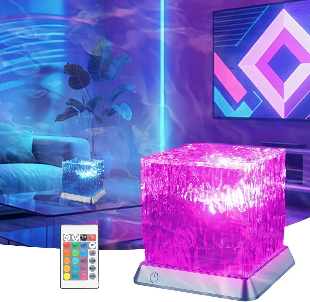 Detalle 2 de Projecteur d’aurore boréale 16 couleurs Cube