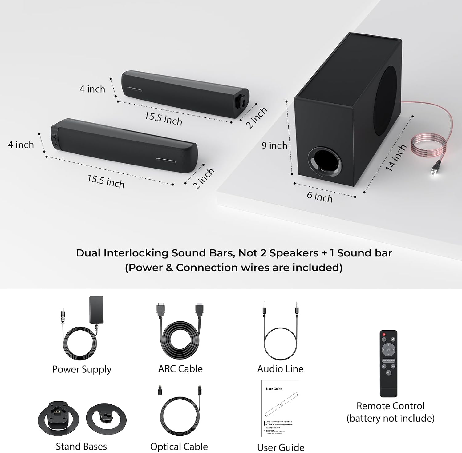Thumbnail 6 de Assistrust soundbar with subwoofer, 110W