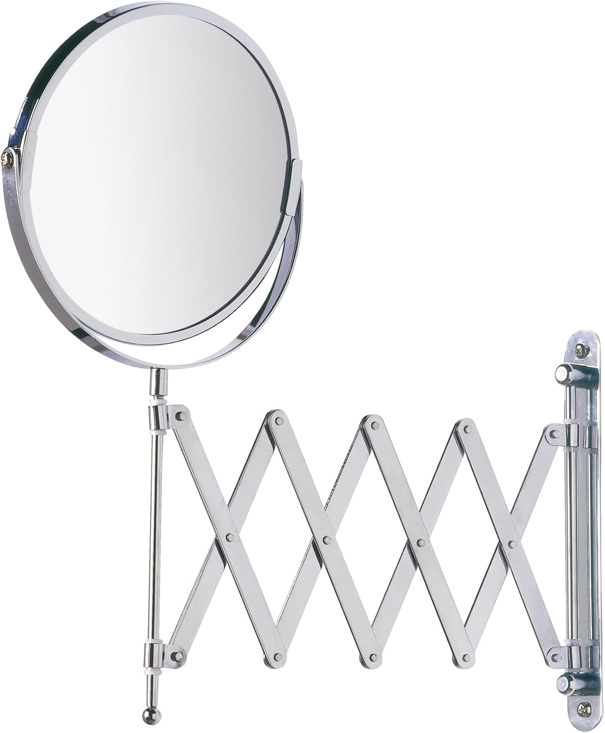 Thumbnail 4 de WENKO Miroir cosmétique mural à bras télescopique noir – double fonction et grossissement 3x