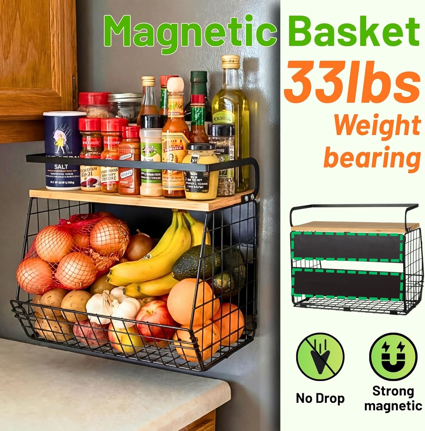 Thumbnail 1 de Ofiray-home Magnetic Fridge Shelf for Pantry 🍽