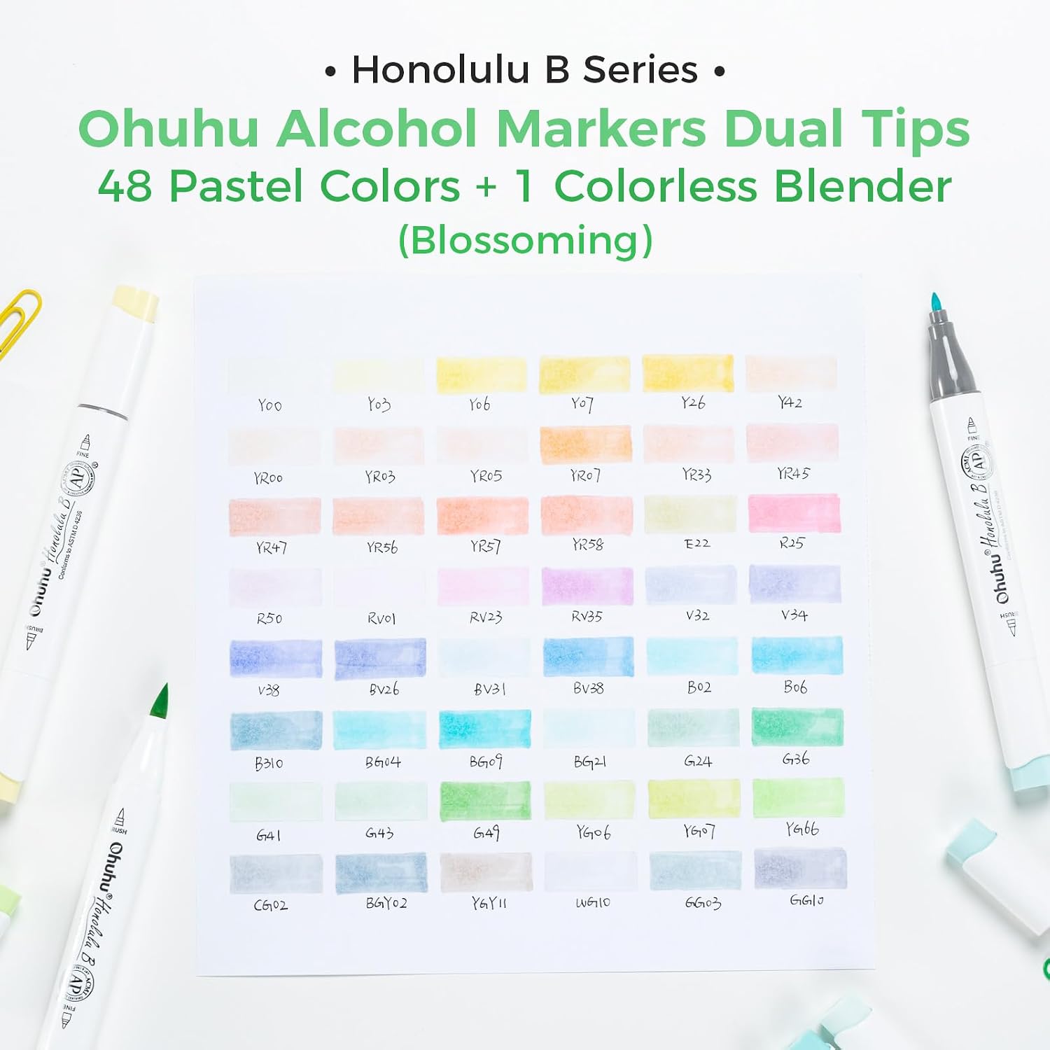 Thumbnail 4 de Ohuhu Pastel Markers 48 set for illustration 🎨