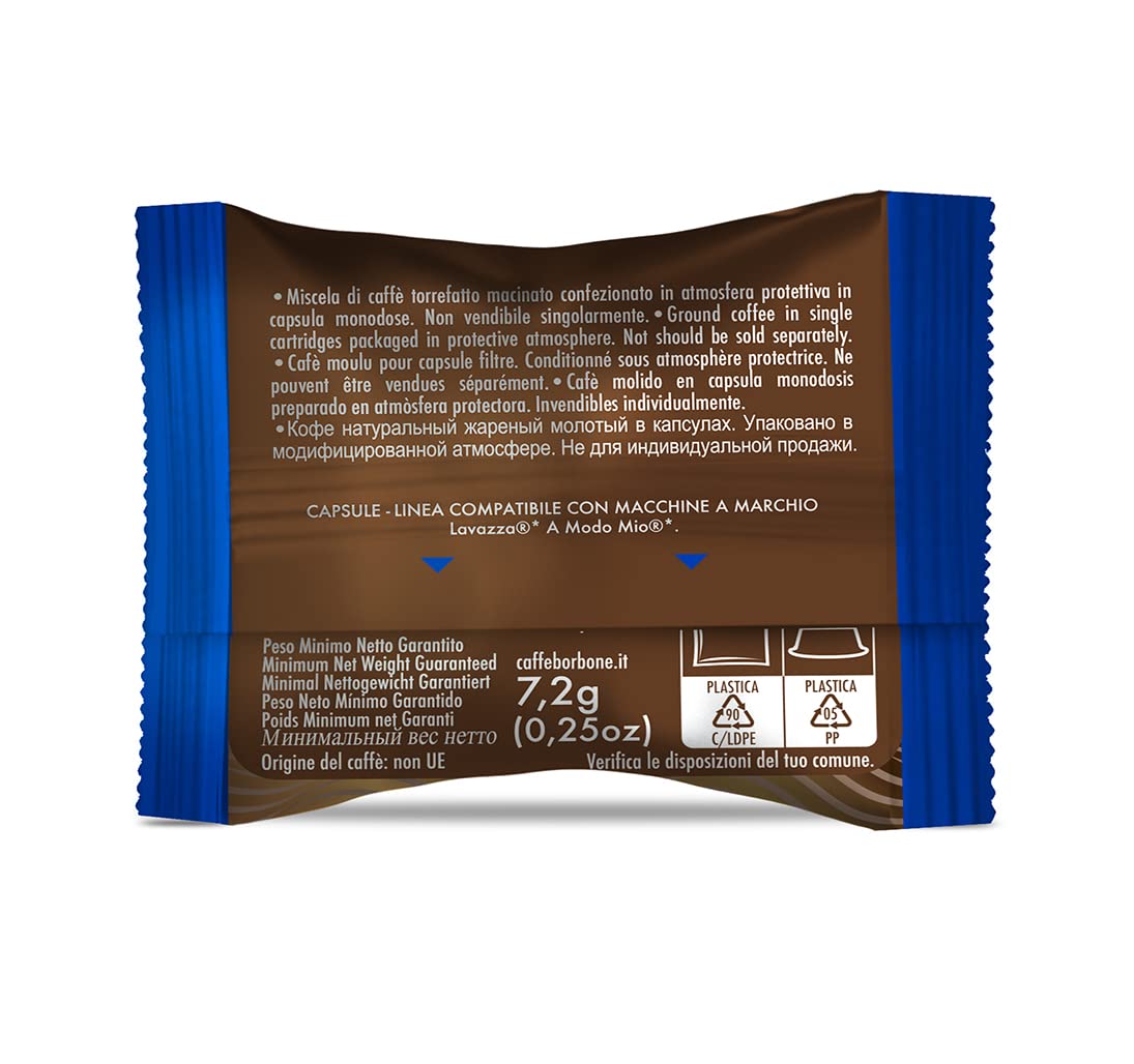 Detalle de Don Carlo Caffè Borbone Blau Kaffeekapseln – kompatibel mit A Modo Mio, 50–500 Stück