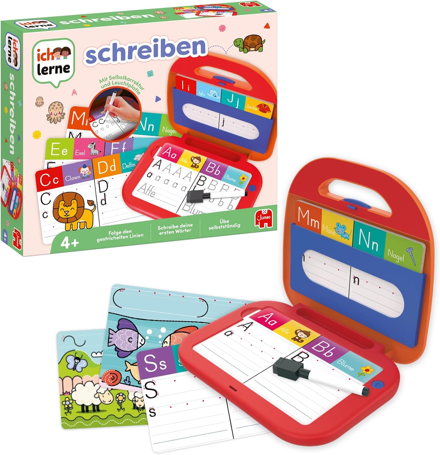 Detalle 2 de Jumbo Ich lerne schreiben – Lernspiel für Kinder ab 4 Jahren