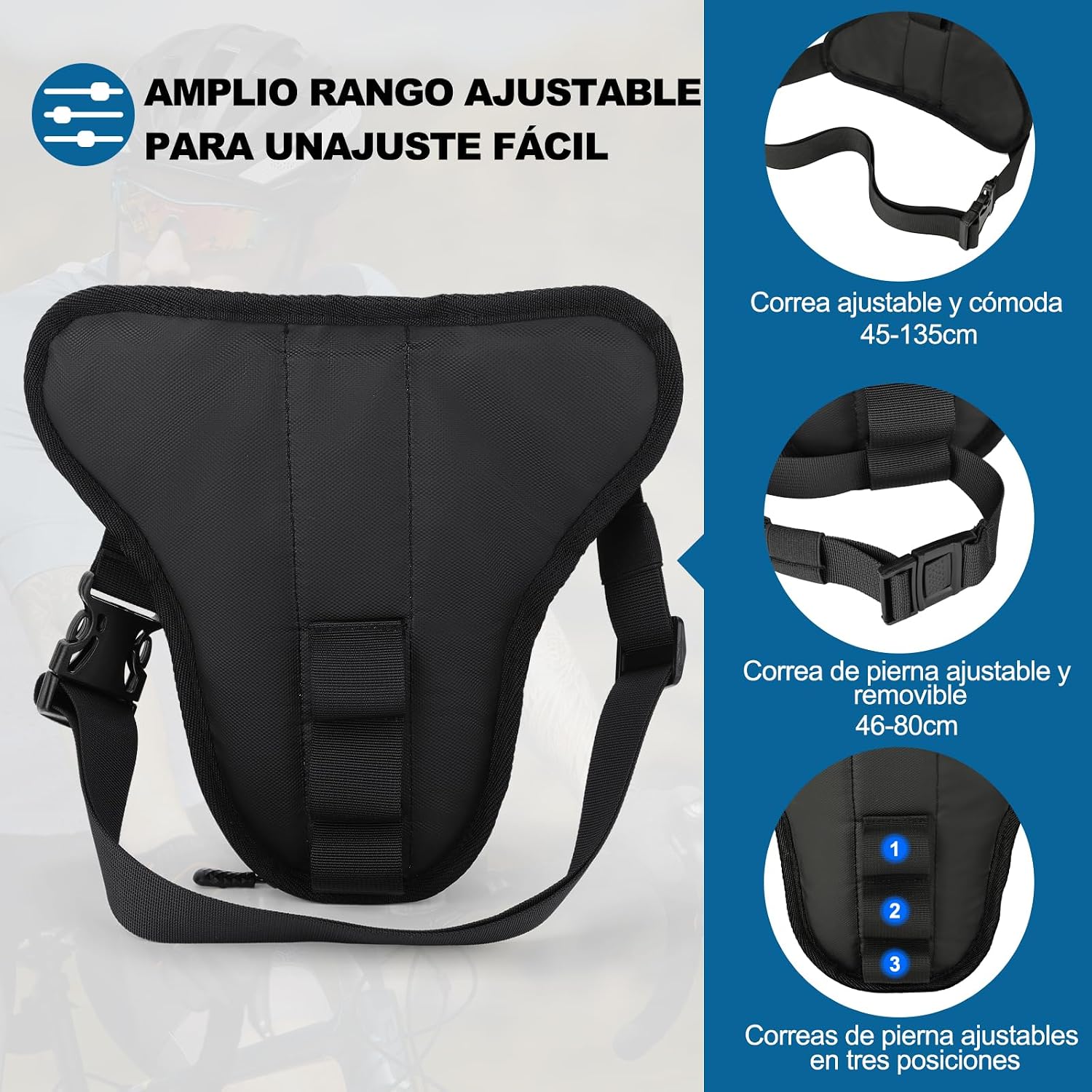 Detalle de ISEYOU Pernera Moto bolsa pierna 21x13x10 cm