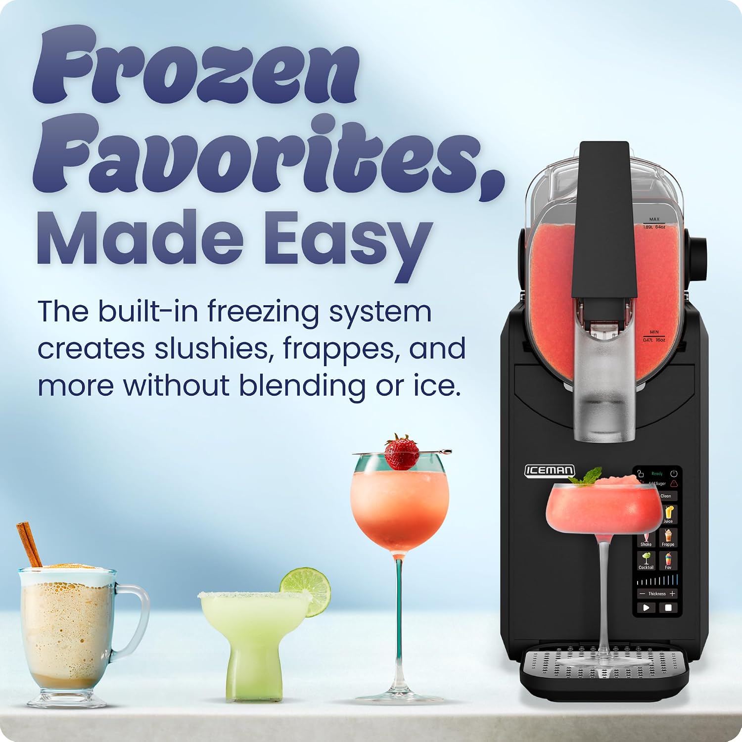 Detalle 2 de Iceman Slush-Ease MAX RJ62-20A-BLK-AM Slushie Machine, 5 Presets, 90 oz