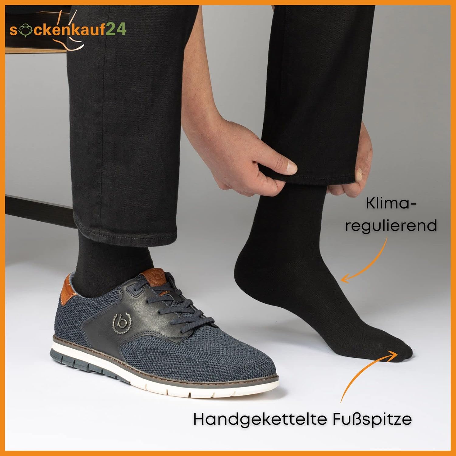 Detalle 2 de sockenkauf24: 10 Paar Socken aus 100% Baumwolle – Komfortbund, nahtlos, für Herren & Damen