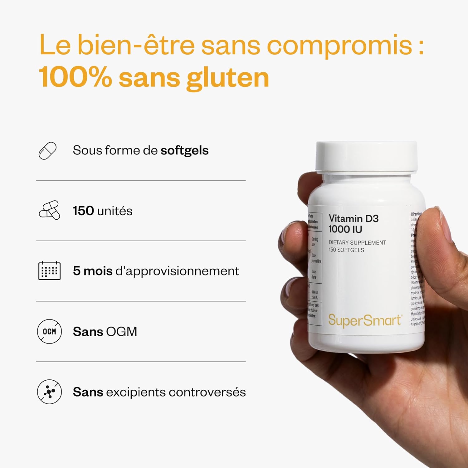 Thumbnail 5 de Vitamine D3 - Boost Immunitaire de Supersmart, 150 Softgels