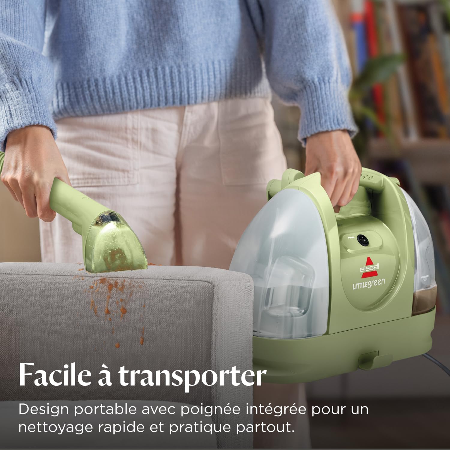 Detalle 2 de BISSELL Little Green 4098N, shampouineuse compacte pour canapés, tapis et tissus d’ameublement