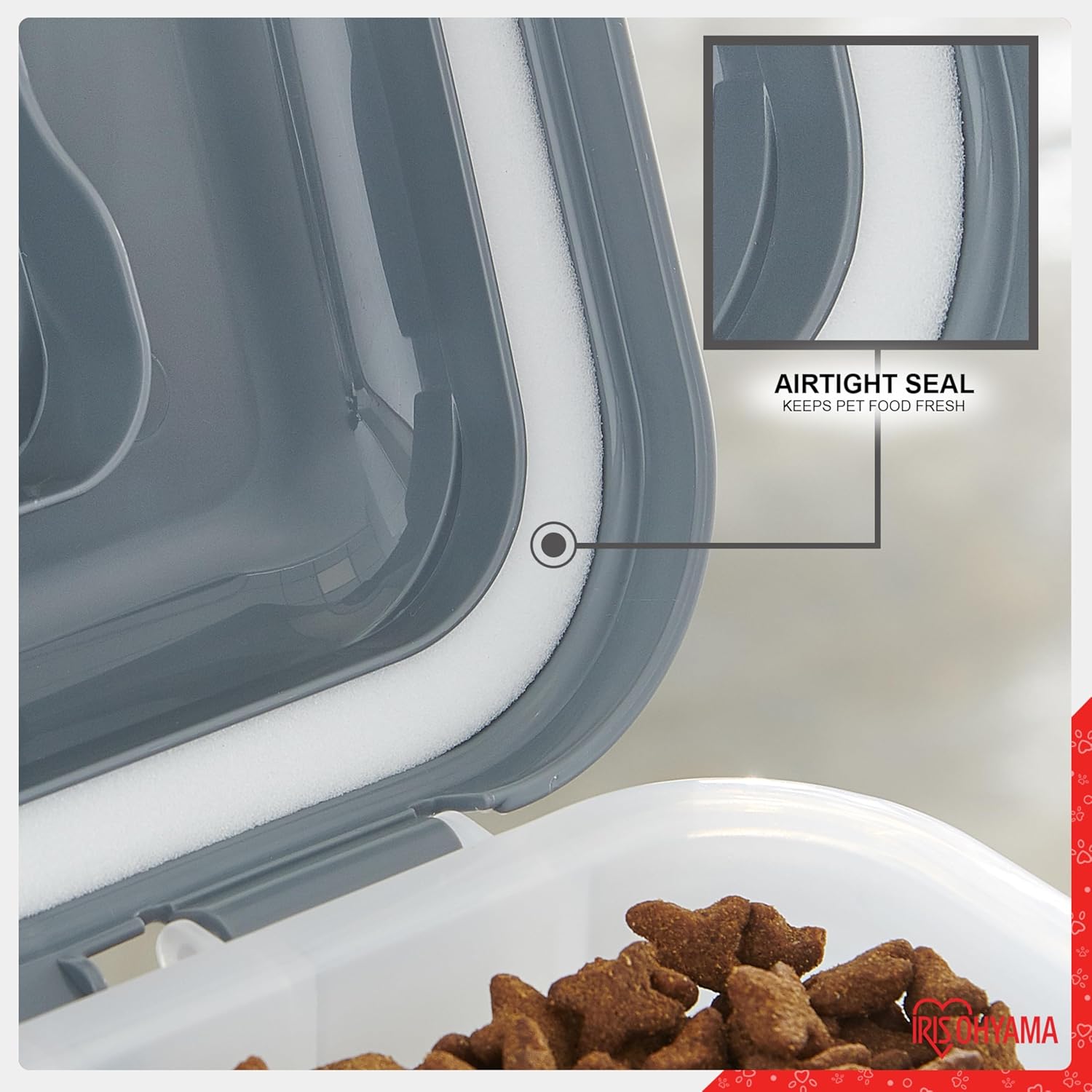 Thumbnail 3 de Iris Ohyama Europe ATS-L, contenitore ermetico per crocchette 45 L / 15 kg con ruote e paletta