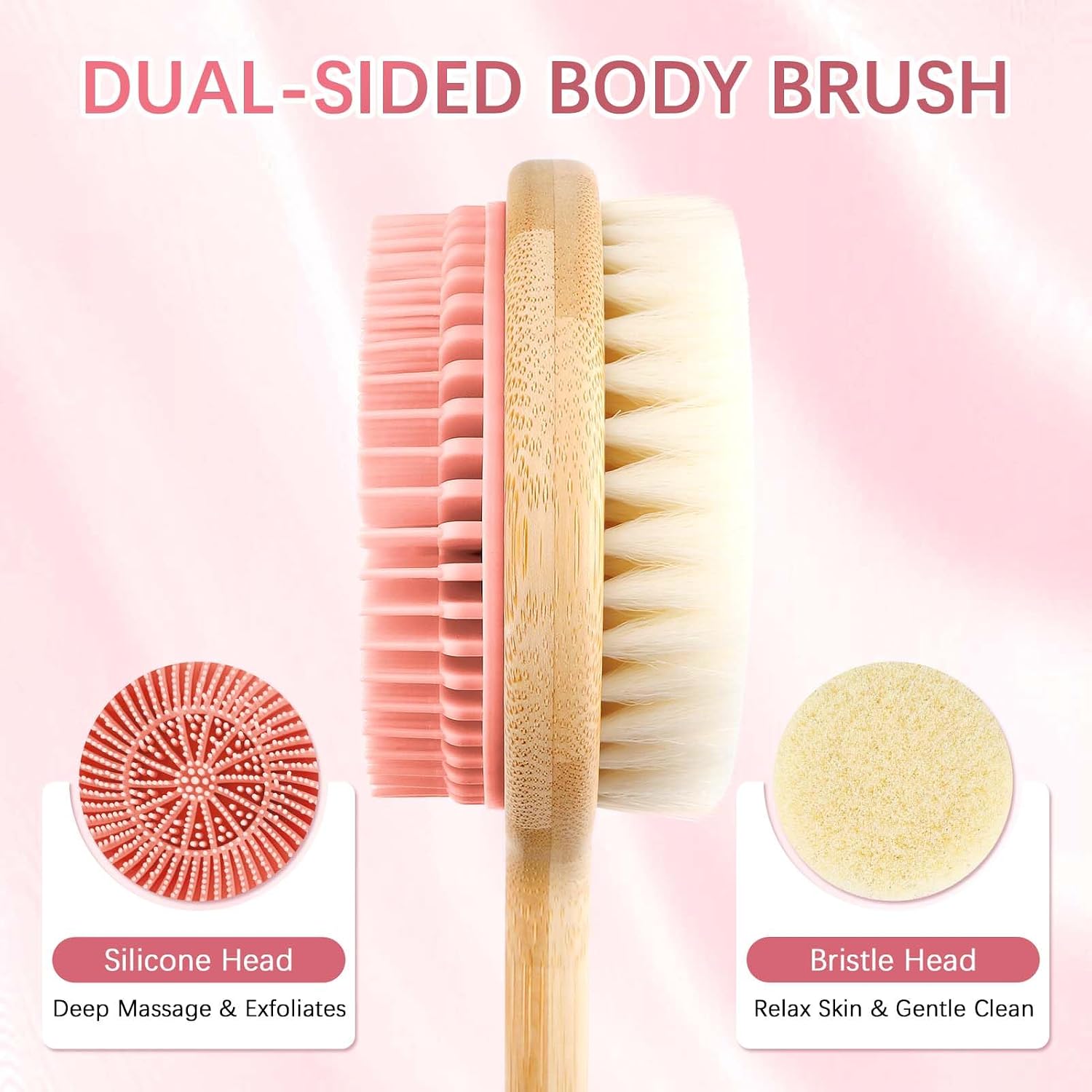 Detalle de EaTubano Bath Brush, Bamboo Handle