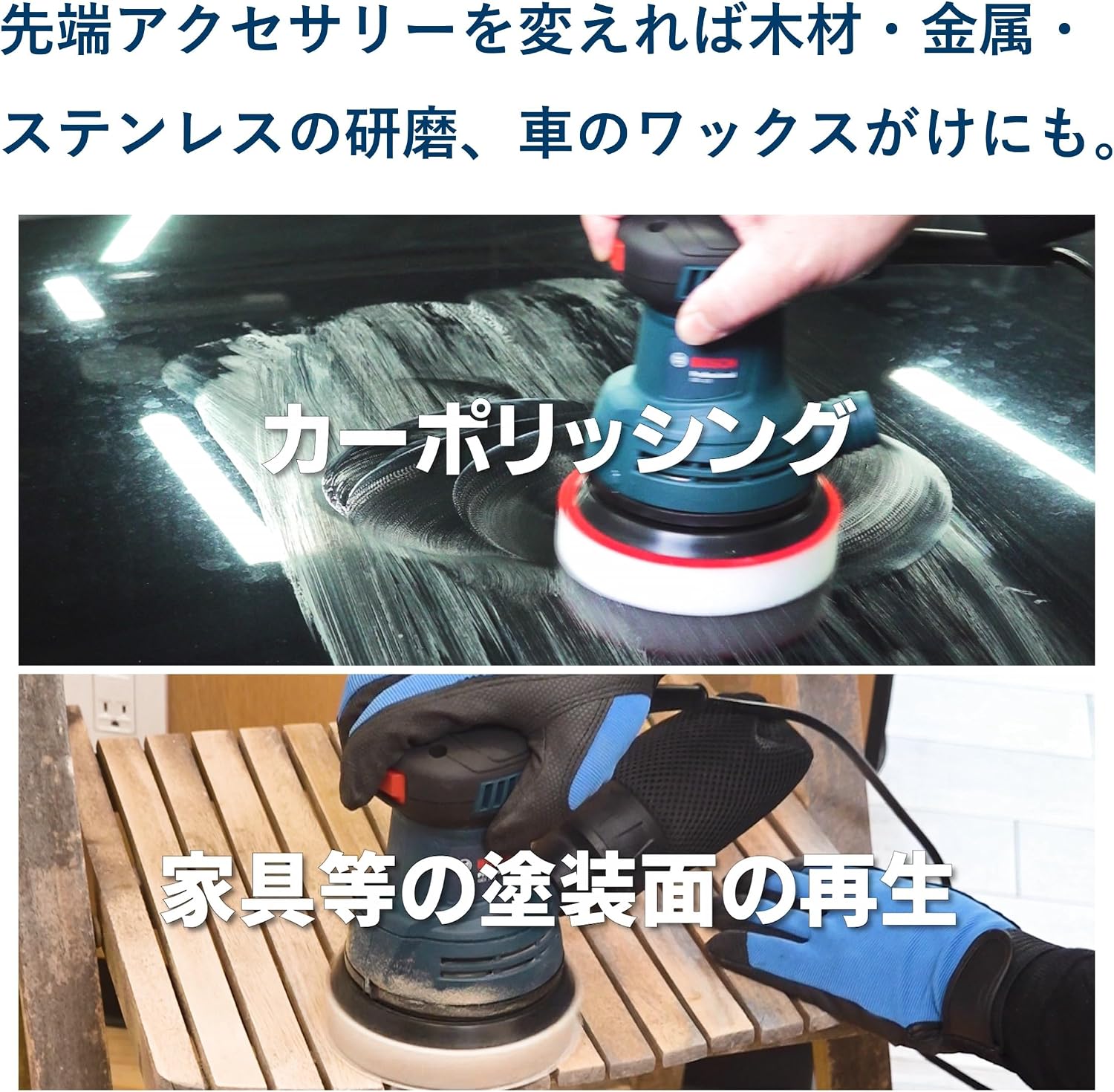 Thumbnail 3 de Bosch Professional GEX125 吸じんランダムアクションサンダー・ポリッシャー 125mm、電子無段変速・低振動