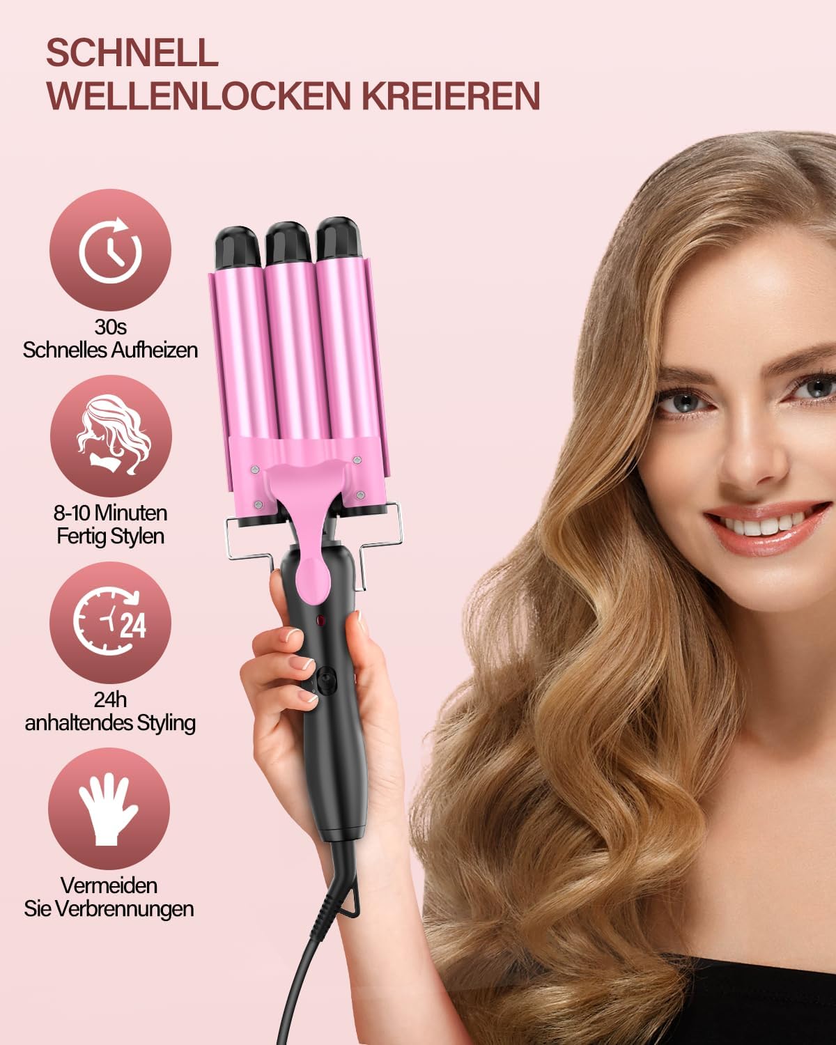 Thumbnail 2 de Ferro arricciacapelli 3 barili 25 mm per beach waves 🎀