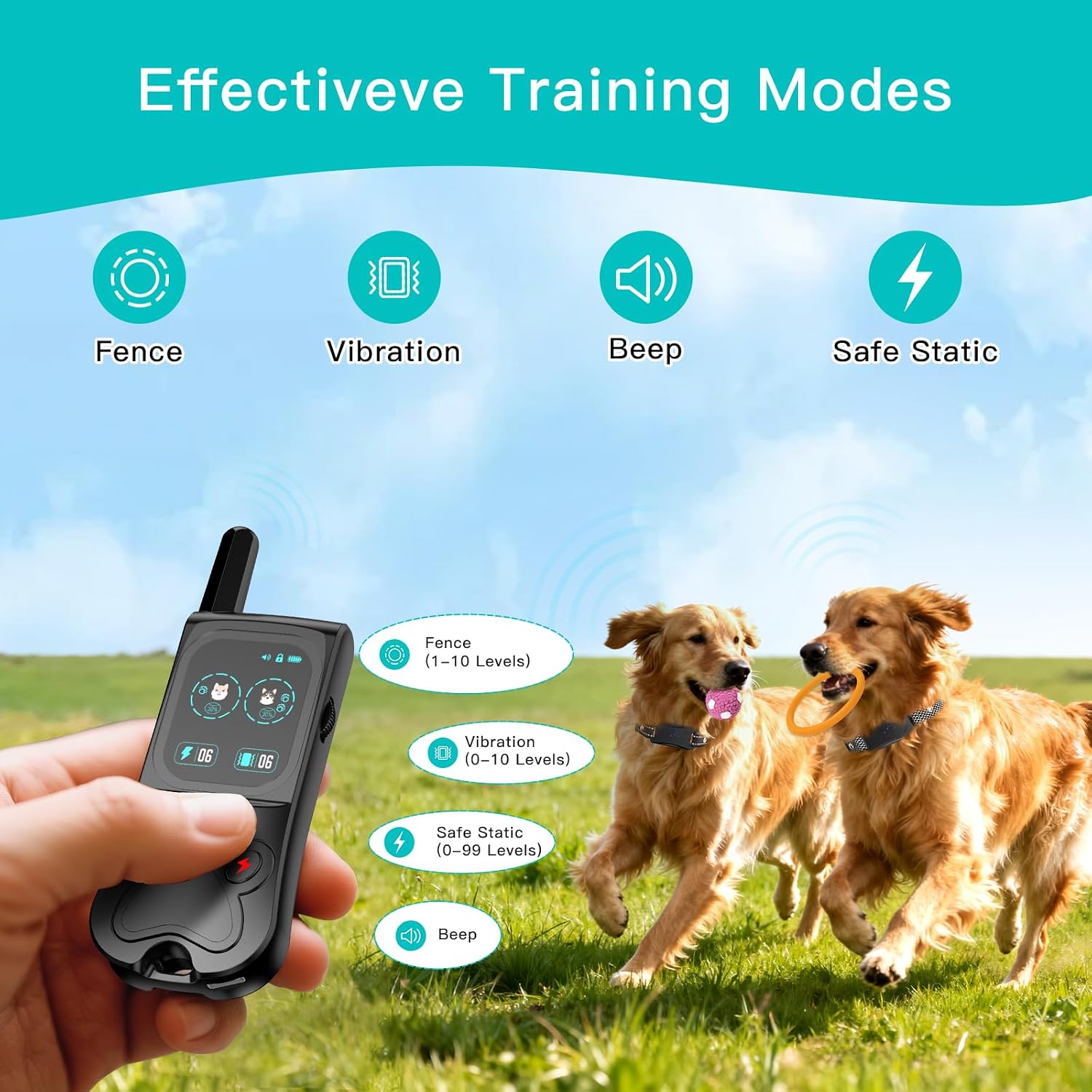 Thumbnail 3 de Ecoluminor Wireless Dog Fence and Training Collar 2-Pack