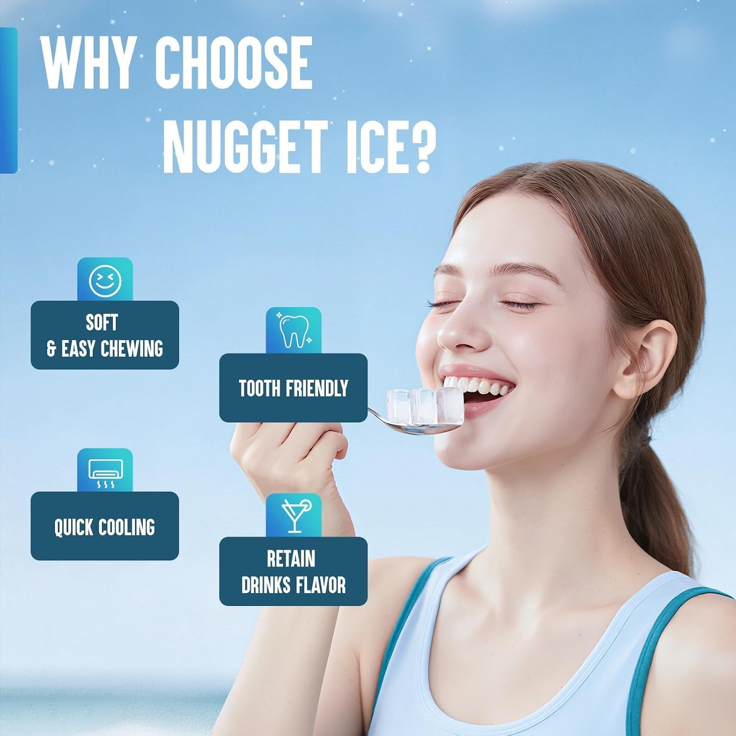 Detalle de Inoviva Nugget Ice Maker 40 lb/24 hr