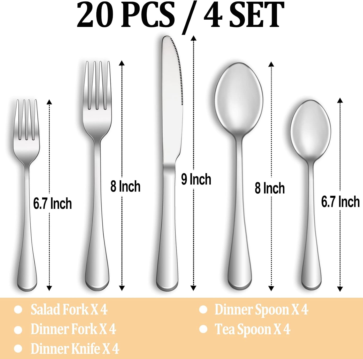 Detalle 2 de MUTNITT 20-Piece Silverware Set 🍴